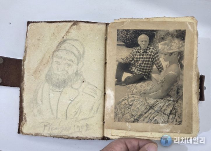 피카소의 수첩 실물 사진(사진제공=K trendy NEWS)