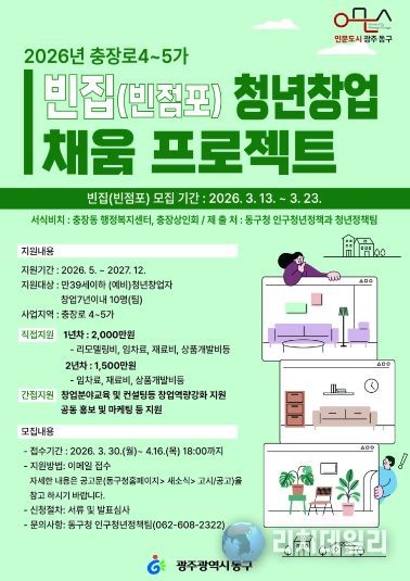 청년 창업 프로젝트 추진(포스터)