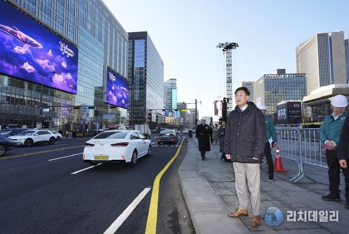 19일 광화문광장 일대 사전 점검