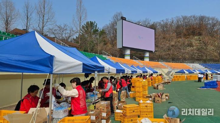 합천군 자원봉사협의회, 제25회 합천벚꽃마라톤대회 자원봉사활동 실시