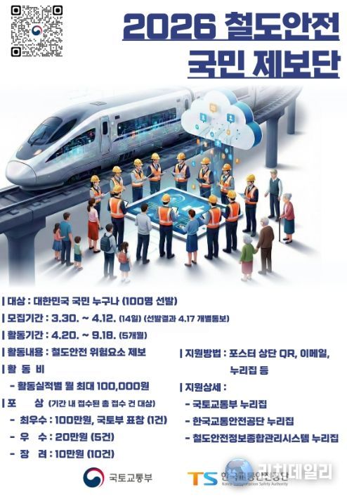 2026 철도안전 국민제보단 모집
