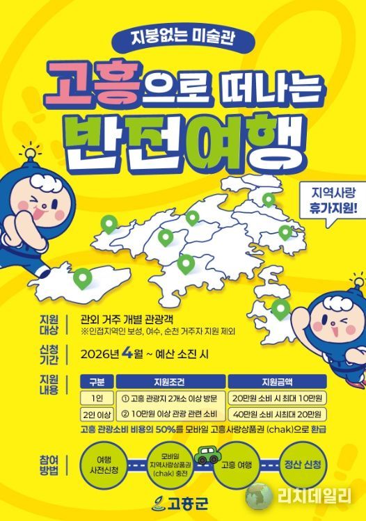 고흥의 반전 매력 반값에 즐기자, ‘지역사랑 휴가지원’