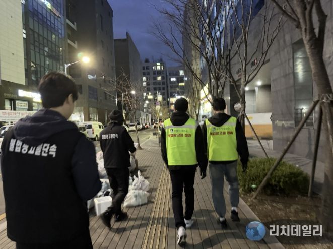 수원시 권선구, 1분기 불법 유동광고물 야간단속 실시