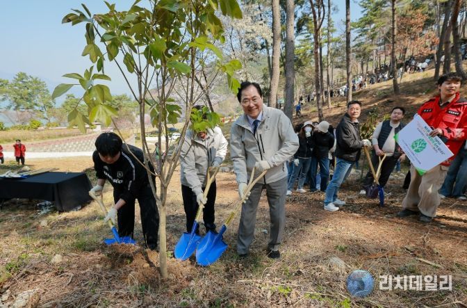 식목일 맞아 군목 완도호랑가시 등 식재