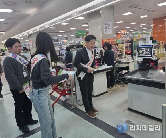 종량제봉투 사재기 우려에 적극적 대응…울주군시설관리공단 현장 캠페인 실시