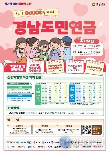 고성군, ‘경남도민연금’ 가입자 237명 추가 모집